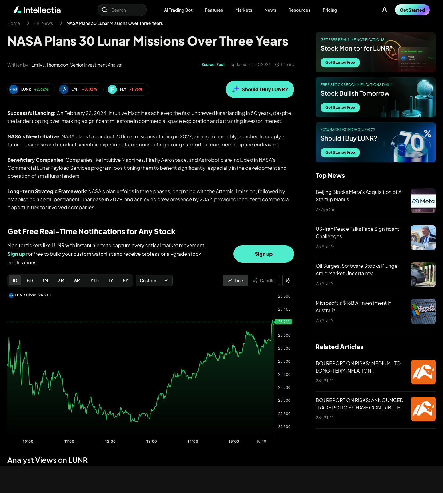 NASA Plans 30 Lunar Missions Over Three Years | Intellectia.AI