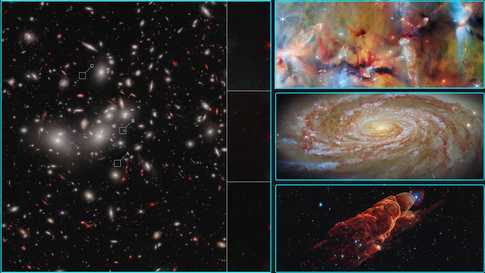 Space Telescope Discoveries and, Webb reveals black hole that formed before its, and more.