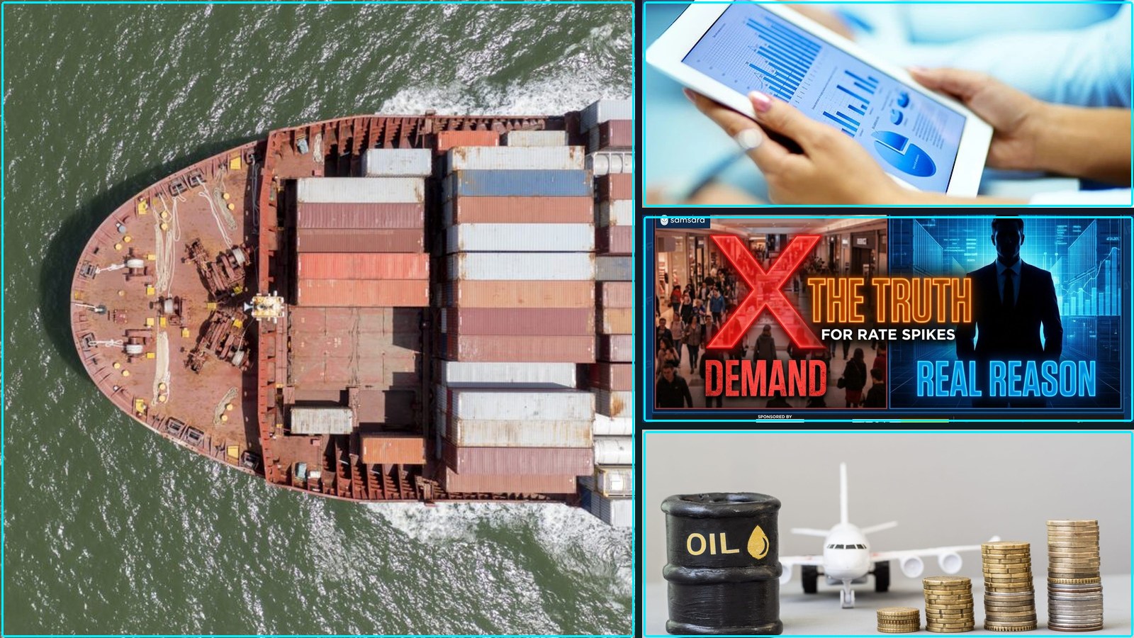 Container rates surge past pandemic, Hormuz rearview Asia-US ocean, and more.