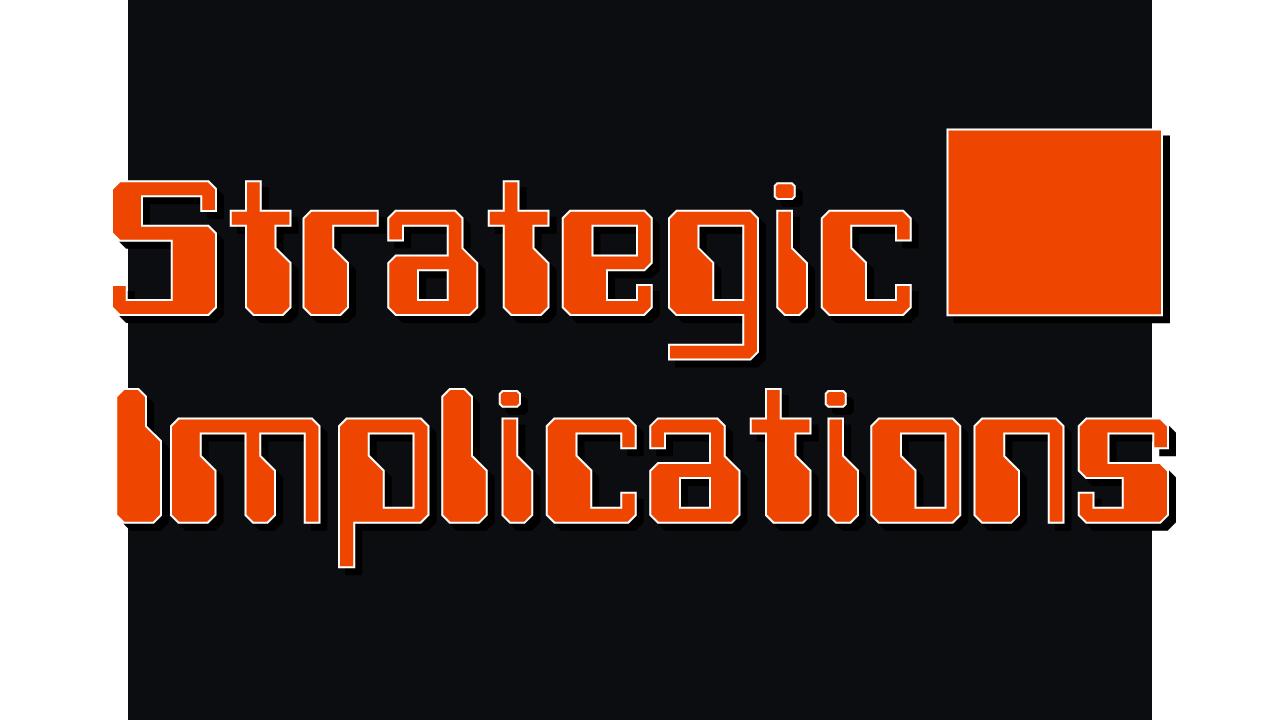 strategic implications text on a decorative banner